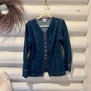 Aligne Fitted Denim Top